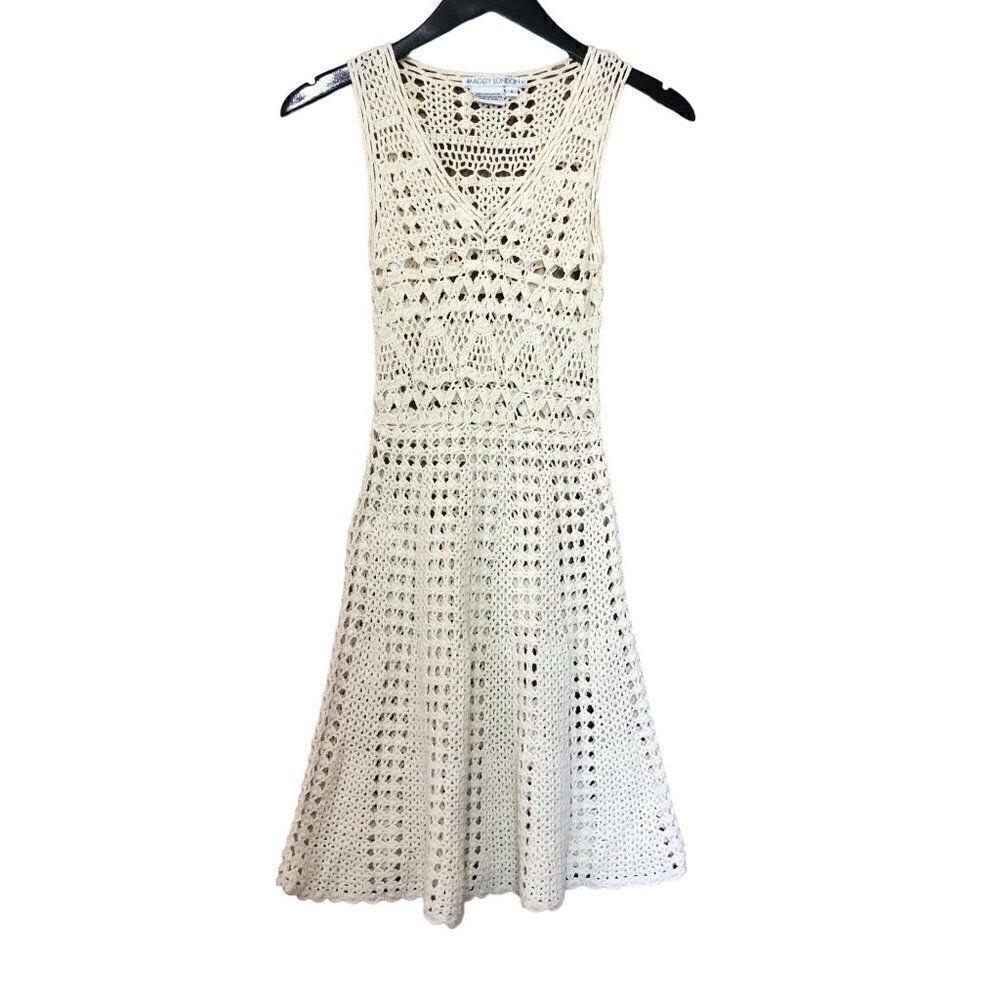 Maggy London Womens Crochet Dress Hippy Boho Festival Size S
